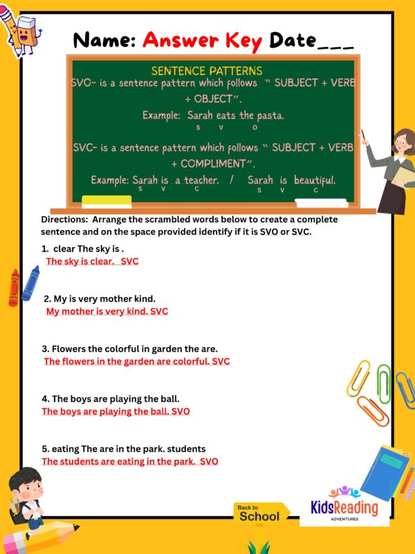 ENGLISH Subject and Predicate worksheet