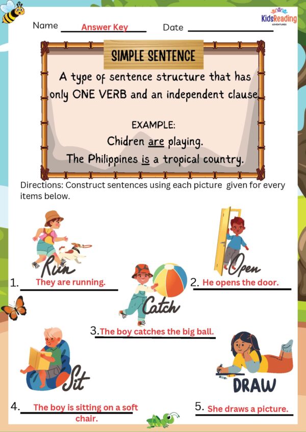 Discover our downloadable PDF worksheets with answer keys covering various aspects of sentence structures in English Language Arts (ELA).