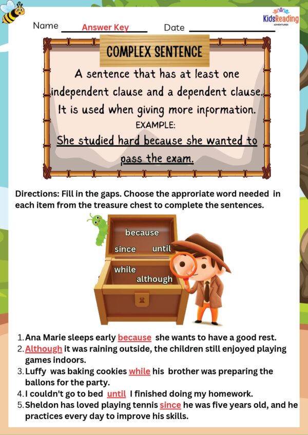 Discover our downloadable PDF worksheets with answer keys covering various aspects of sentence structures in English Language Arts (ELA).