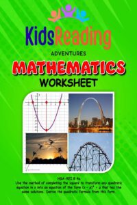 Math: Introduction to Quadratic Equations Worksheets (PDF)