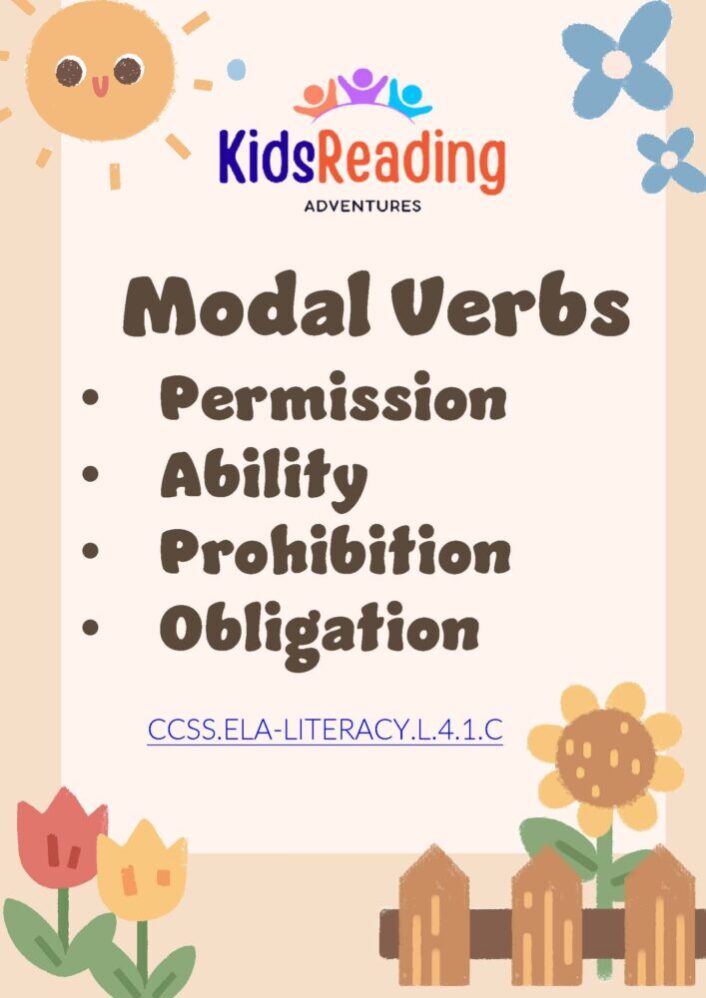 Explore our ELA downloadable PDF on Modal Verbs. Covering Permission, Ability, Prohibition, and Obligation, this resource enhances understanding and mastery.