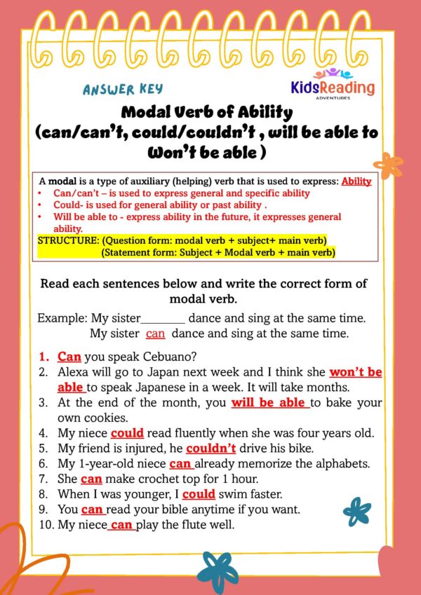 Explore our ELA downloadable PDF on Modal Verbs. Covering Permission, Ability, Prohibition, and Obligation, this resource enhances understanding and mastery.